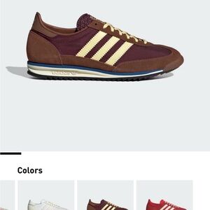 Adidas Women’s Maroon and Beige Sneakers